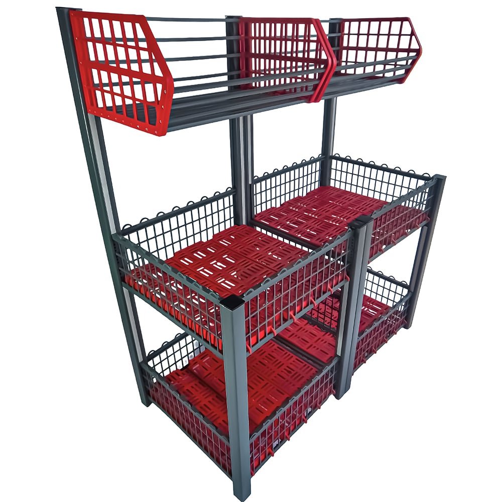 60x120 Multi-Tier Plastic Display Bin