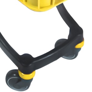 130-liter plastic shopping cart with baby seat - yellow variant