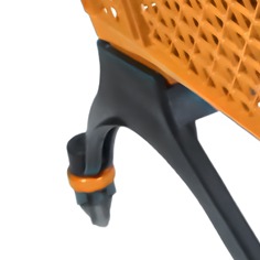 130-liter-plastic-shopping-cart-with-baby-seat-orange-alt-view