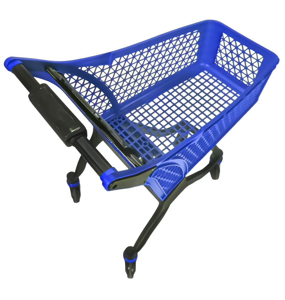 130-liter-plastic-shopping-cart-with-baby-seat-blue