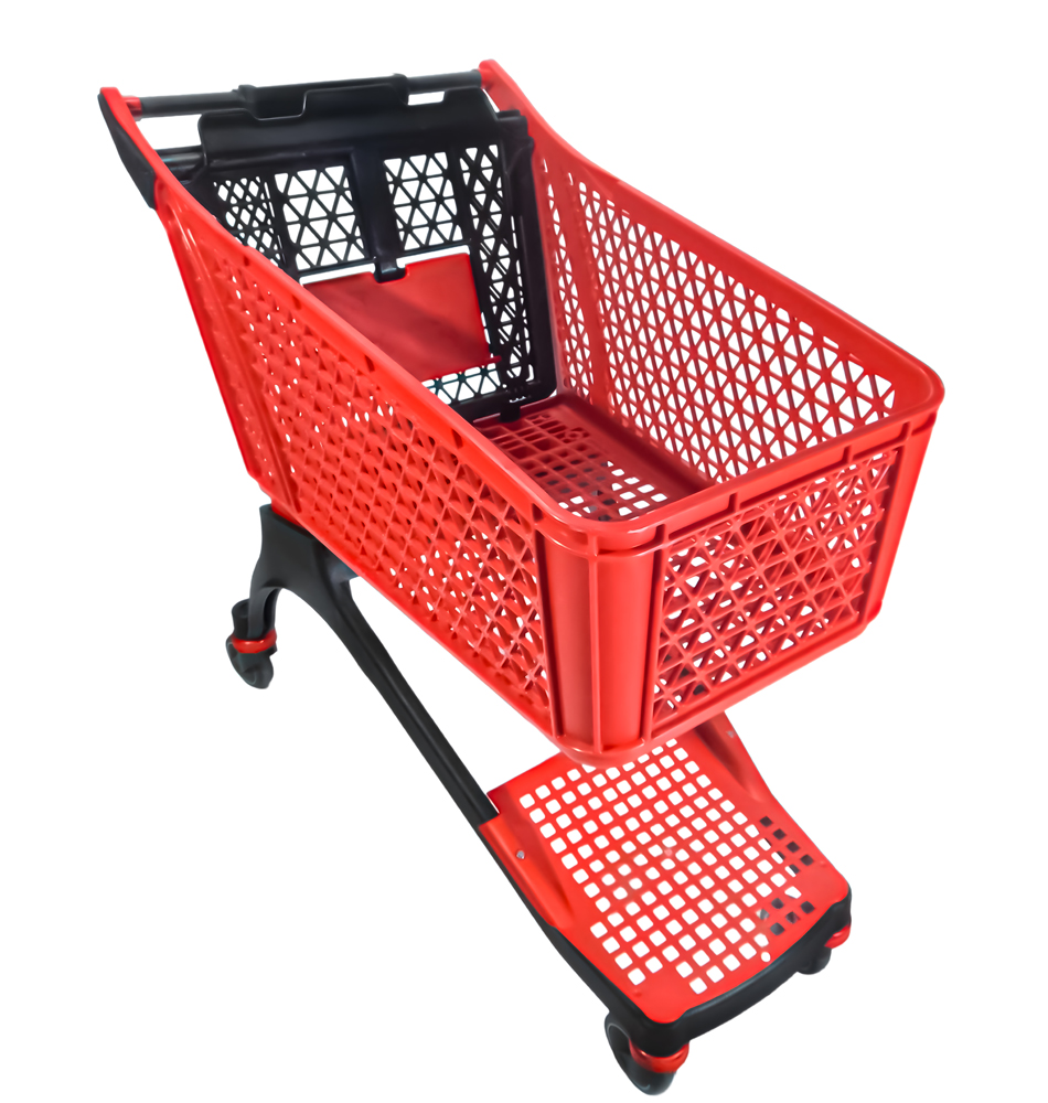 150-liter-grid-chassis-plastic-shopping-cart-red