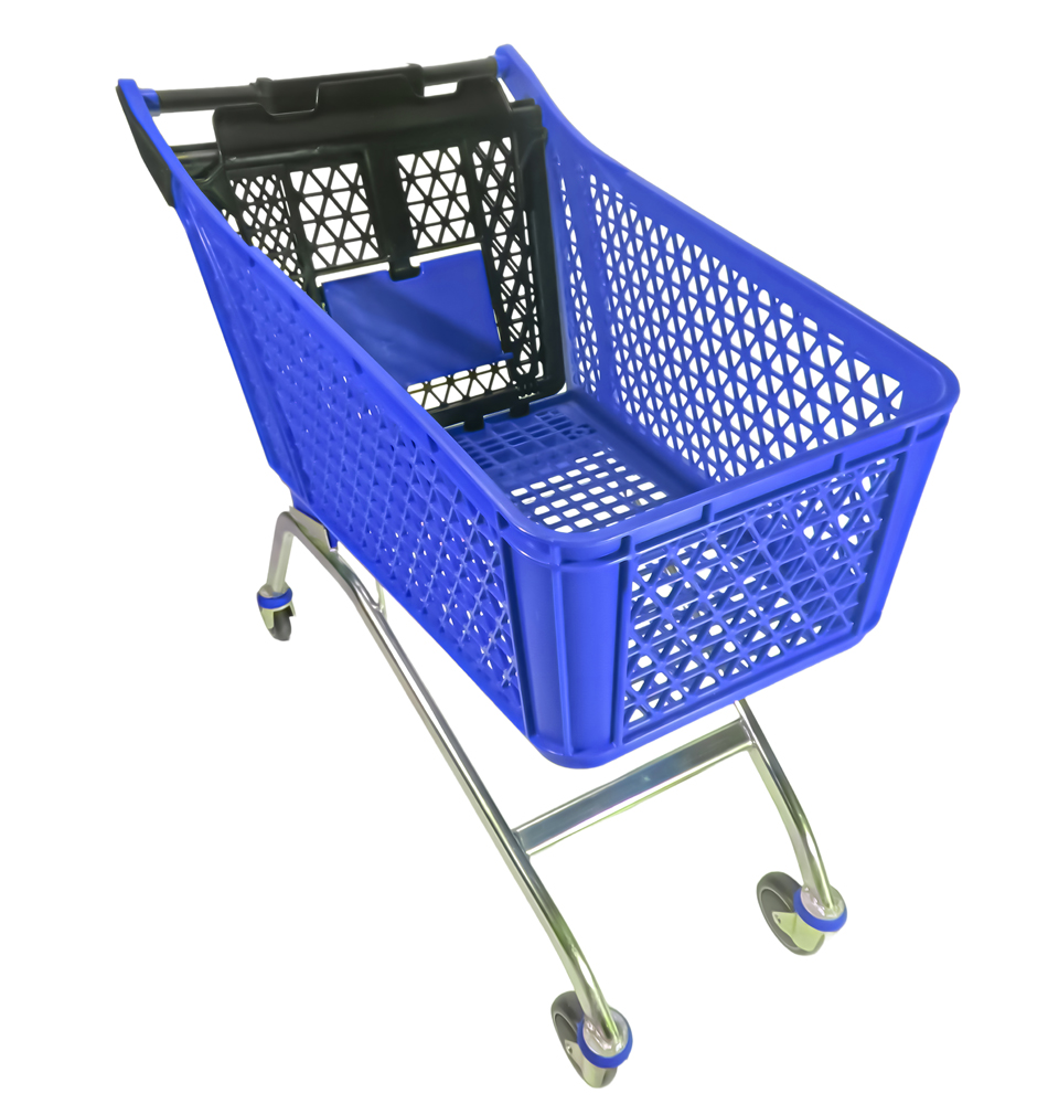 150-liter-metal-chassis-plastic-shopping-cart-blue
