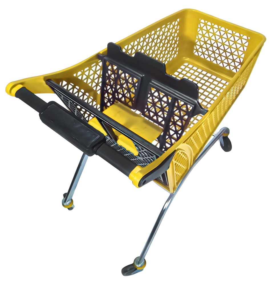 150-liter-metal-chassis-plastic-shopping-cart-yellow-4