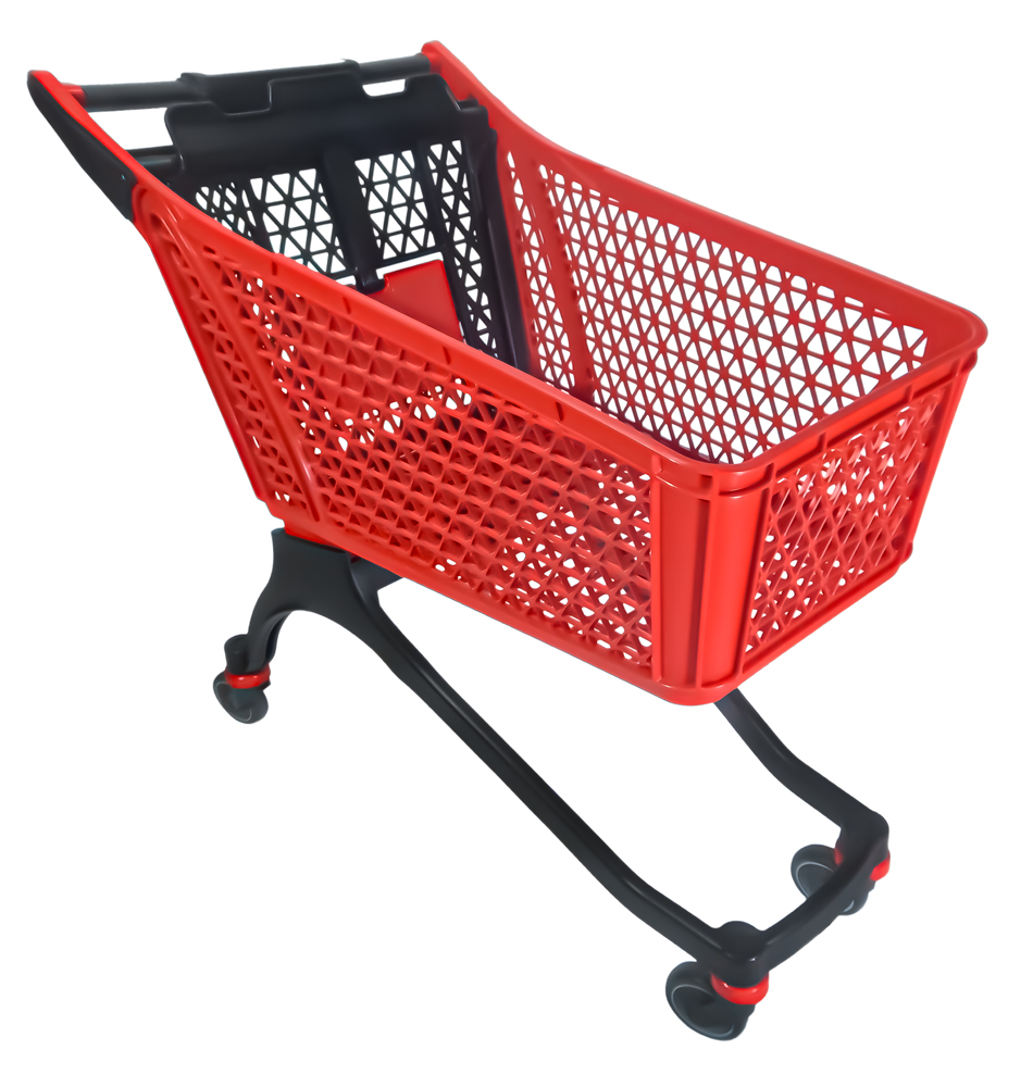 150-liter-plastic-shopping-cart-with-baby-seat-red