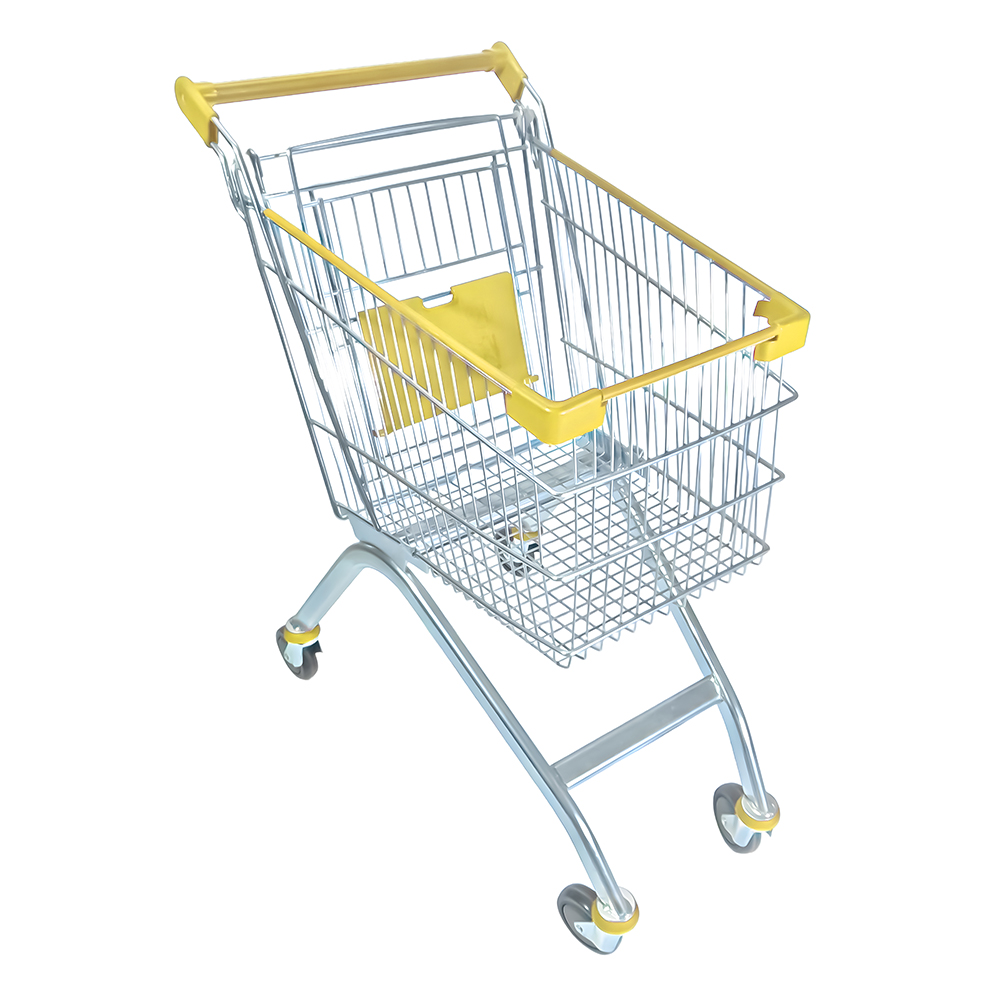 75 L Metal Shopping Cart - Yellow