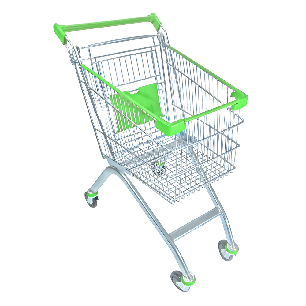 75 L Metal Shopping Cart - Green