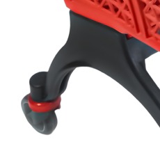 80 L Plastic Shopping Cart - Red