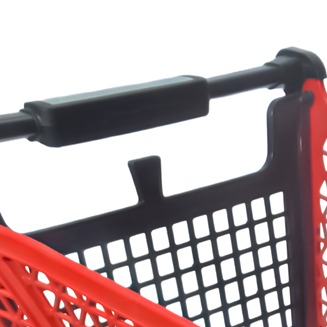 80 L Plastic Shopping Cart - Red