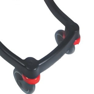 80 L Plastic Shopping Cart - Red