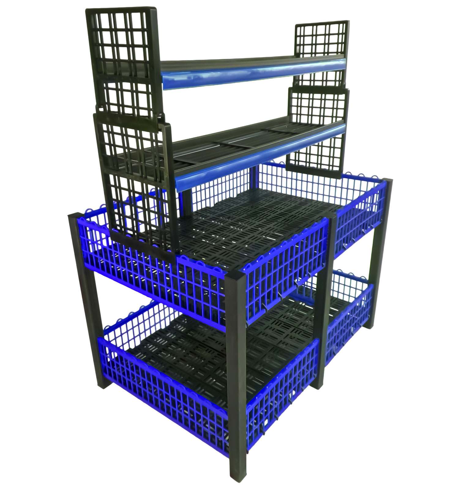 25 Litre Plastik Market Arabası Mavi